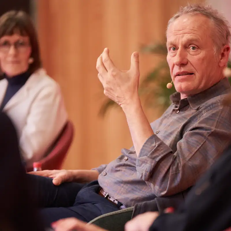 Christian Streich bei der Podiumsdiskussion bei JobRad Christian Streich bei der Podiumsdiskussion bei JobRad