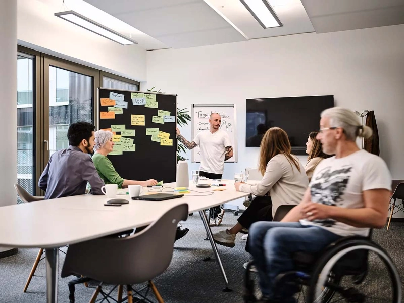 Ein Team-Meeting im Büro bei JobRad
